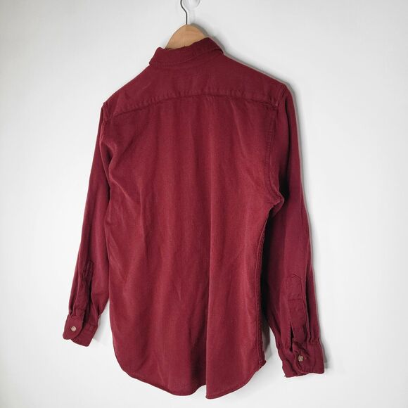 Vintage SIR PENDLETON Maroon Wool Button Down Shirt Size L Retro Warm *Flaw USA - Picture 5 of 7